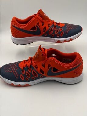 Nike Orange and Dark Gray Athletic Training Sneakers